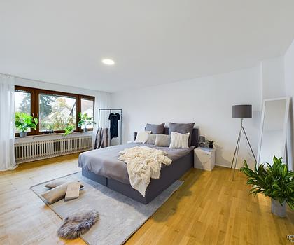 Freundliche Wohnung mit Gartenanteil, Balkon und Garage in ruhigem 3-Familien-Haus